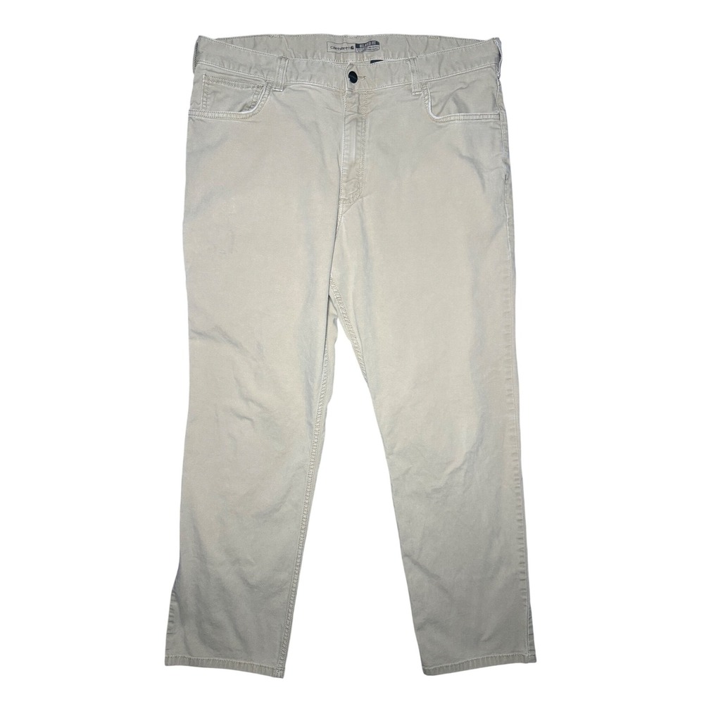 Carhartt Work Pants Mens 38x32 Khaki Rugged Flex Relaxed Fit